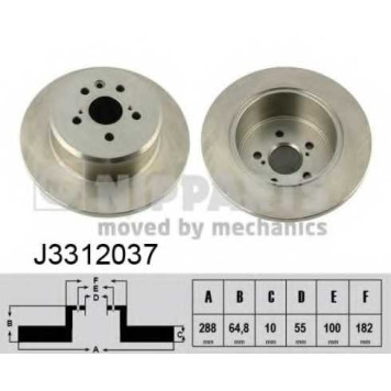 Тормозной диск NIPPARTS J3312037