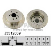 Тормозной диск NIPPARTS J3312039