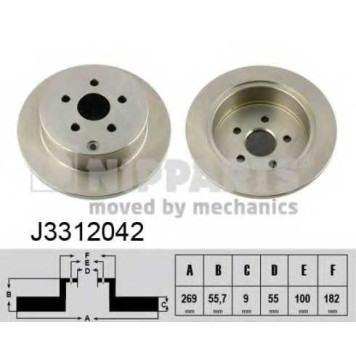 Тормозной диск NIPPARTS J3312042