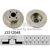 Тормозной диск NIPPARTS J3312048