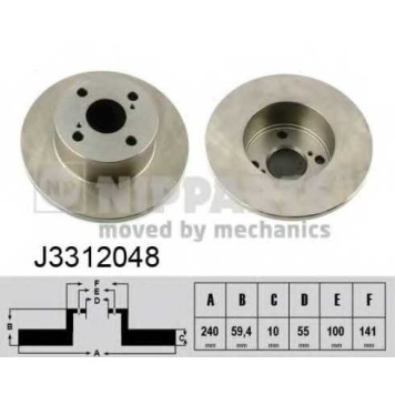 Тормозной диск NIPPARTS J3312048