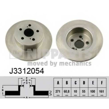 Тормозной диск NIPPARTS J3312054