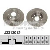 Тормозной диск NIPPARTS J3313012