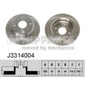 Тормозной диск NIPPARTS J3314004