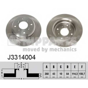 Тормозной диск NIPPARTS J3314004