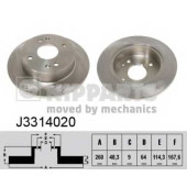 Тормозной диск NIPPARTS J3314020