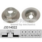 Тормозной диск NIPPARTS J3314022