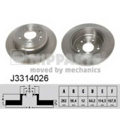 Тормозной диск NIPPARTS J3314026