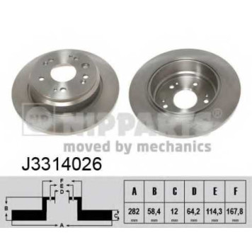 Тормозной диск NIPPARTS J3314026