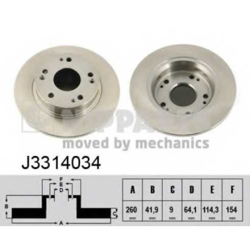 Тормозной диск NIPPARTS J3314034