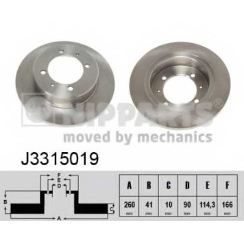 Тормозной диск NIPPARTS J3315019
