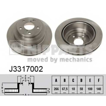 Тормозной диск NIPPARTS J3317002