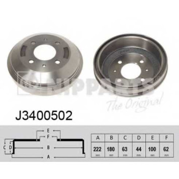 Тормозной барабан NIPPARTS J3400502