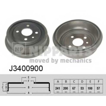 Тормозной барабан NIPPARTS J3400900