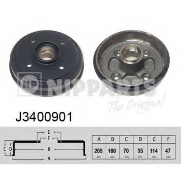 Тормозной барабан NIPPARTS J3400901