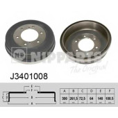 Тормозной барабан NIPPARTS J3401008