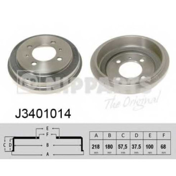 Тормозной барабан NIPPARTS J3401014