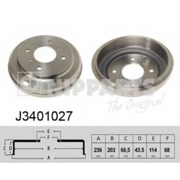 Тормозной барабан NIPPARTS J3401027