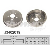 Тормозной барабан NIPPARTS J3402019