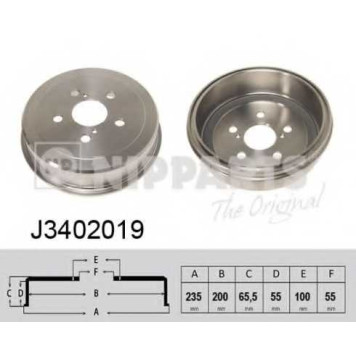 Тормозной барабан NIPPARTS J3402019