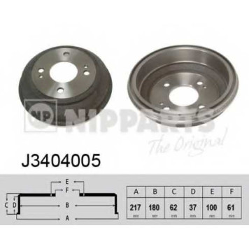 Тормозной барабан NIPPARTS J3404005