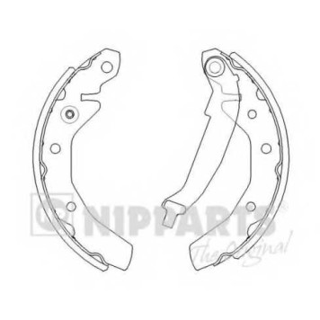 Комплект тормозных колодок для CHEVROLET MATIZ(M200,M250), SPARK / DAEWOO MATIZ(KLYA), TICO(KLY3) <b>NIPPARTS J3500905</b>