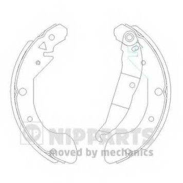 Комплект тормозных колодок для CHEVROLET REZZO / DAEWOO REZZO(KLAU) <b>NIPPARTS J3500908</b>