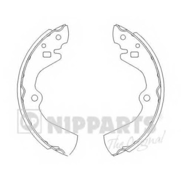 Комплект тормозных колодок для HYUNDAI STELLAR / NISSAN AD, AVENIR, BLUEBIRD, LAUREL, PRIMERA, SUNNY <b>NIPPARTS J3501034</b>