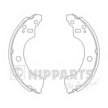 Комплект тормозных колодок для NISSAN ALMERA(N16), PRIMERA(P11) <b>NIPPARTS J3501053</b>