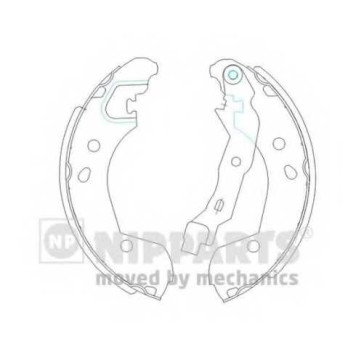Комплект тормозных колодок для NISSAN MICRA(K12), NOTE(E11), SUNNY, TIIDA(C11X,C12,SC11X) <b>NIPPARTS J3501055</b>
