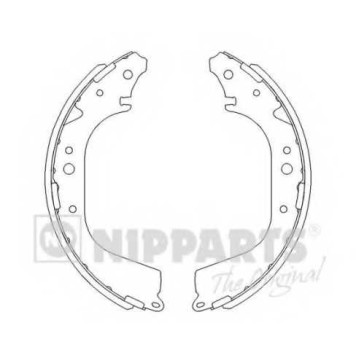 Комплект тормозных колодок для TOYOTA LAND CRUISER 100(FZJ1#, UZJ1#), LAND CRUISER(#J4#, #J6#, #J7#, #J8#, BJ4#, BJ7#, HZJ7#, KZJ7#, LJ7#, PZJ7#, RJ7#) <b>NIPPARTS J3502005</b>