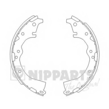 Комплект тормозных колодок для DAIHATSU DELTA WIDE / TOYOTA CRESSIDA, CROWN, DYNA, HIACE, HILUX, LAND CRUISER, LITEACE, MODELL F, PREVIA, SUPRA <b>NIPPARTS J3502022</b>