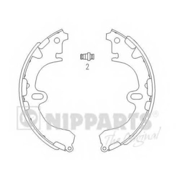 Комплект тормозных колодок для TOYOTA CALDINA, COROLLA FX, COROLLA LEVIN, COROLLA, RAUM, SPRINTER CARIB, SPRINTER <b>NIPPARTS J3502034</b>