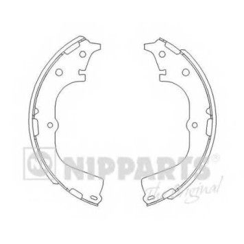 Комплект тормозных колодок для DAIHATSU FOURTRAK, ROCKY, RUGGER, WILDCAT/ROCKY / TOYOTA HIACE <b>NIPPARTS J3502046</b>