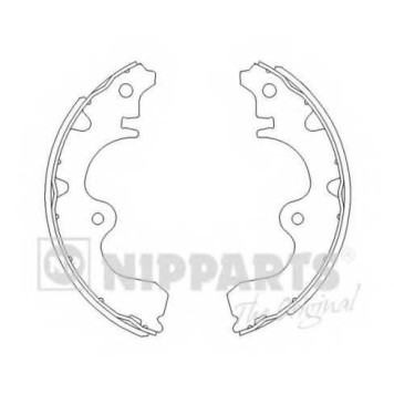 Комплект тормозных колодок для TOYOTA CORSA, PASEO(EL44#,EL54), STARLET(#P8#,EP91), TERCEL <b>NIPPARTS J3502047</b>