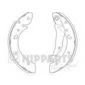 Комплект тормозных колодок для TOYOTA AVENSIS(#T22#) <b>NIPPARTS J3502069</b>
