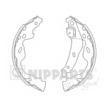 Комплект тормозных колодок для SUZUKI SPLASH, SWIFT / TOYOTA AYGO, COROLLA, YARIS <b>NIPPARTS J3502082</b>