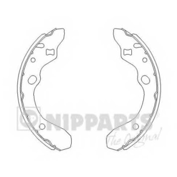 Комплект тормозных колодок для MAZDA 323 P(BA), 323(BG), FAMILIA(BA,BG), MX-3(EC) <b>NIPPARTS J3503036</b>