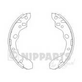 Комплект тормозных колодок для MAZDA 323 F(BJ), FAMILIA(BJ) <b>NIPPARTS J3503037</b>
