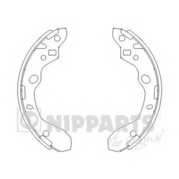 Комплект тормозных колодок для MAZDA 323 F(BJ), FAMILIA(BJ) <b>NIPPARTS J3503037</b>