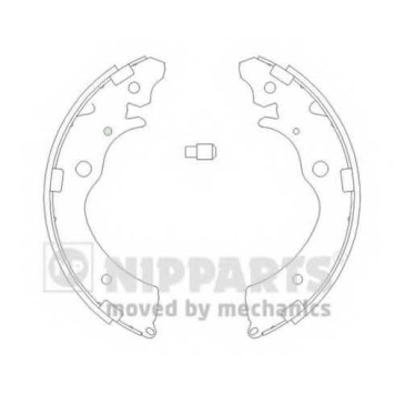 Комплект тормозных колодок для HONDA ACCORD(CB,CC), AIRWAVE, CAPA, CIVIC(EM2,EP,ES,EU,EV), CR(RD,RD#), FREED, SMX / SUZUKI CARRY(FD), JIMNY(FJ) <b>NIPPARTS J3504020</b>