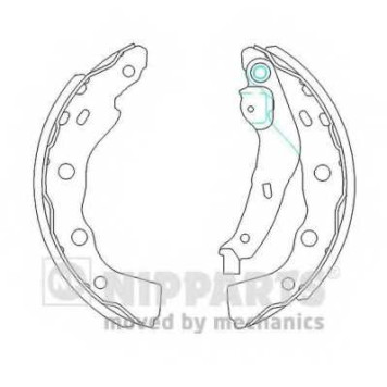 Комплект тормозных колодок для MITSUBISHI CARISMA(DA#), SPACE STAR(DG#A) <b>NIPPARTS J3505034</b>