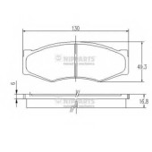 Колодки тормозные дисковые для NISSAN 300 ZX, BLUEBIRD, CEDRIC, FAIRLADY Z, LAUREL, PICKUP, PRAIRIE, SERENA, SILVIA, TRADE, VANETTE <b>NIPPARTS J3601011</b>