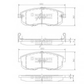 Колодки тормозные дисковые для NISSAN 200 SX(S13), AVENIR, CEFIRO, MAXIMA(J30), PRIMERA(WP12), PULSAR(N14), TIIDA(SC11X) <b>NIPPARTS J3601044</b>