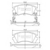 Колодки тормозные дисковые для NISSAN AD, SUNNY(Y10) <b>NIPPARTS J3601049</b>