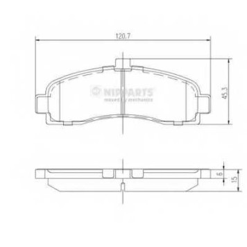 Колодки тормозные дисковые для NISSAN MICRA(K11) <b>NIPPARTS J3601053</b>