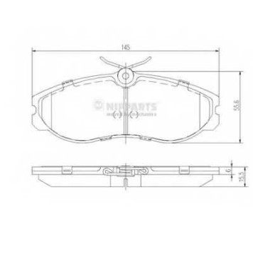 Колодки тормозные дисковые для FORD MAVERICK / NISSAN SERENA, TERRANO, VANETTE / RENAULT KANGOO Express, KANGOO <b>NIPPARTS J3601056</b>