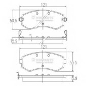 Колодки тормозные дисковые для NISSAN ALMERA(N15), PATROL GR(Y61), PATROL <b>NIPPARTS J3601060</b>