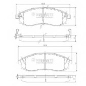 Колодки тормозные дисковые для MITSUBISHI L 200(K6#T,K7#T) / NISSAN CEFIRO, MAXIMA QX(A32,A33), MAXIMA(A32), SKYLINE(R33) <b>NIPPARTS J3601066</b>