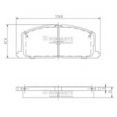 Колодки тормозные дисковые для TOYOTA CAMRY, CARINA, CELICA, COROLLA FX, COROLLA, CORONA, MR, PASEO, RAUM, SERA, SPRINTER CARIB, SPRINTER, STARLET, TERCEL <b>NIPPARTS J3602035</b>